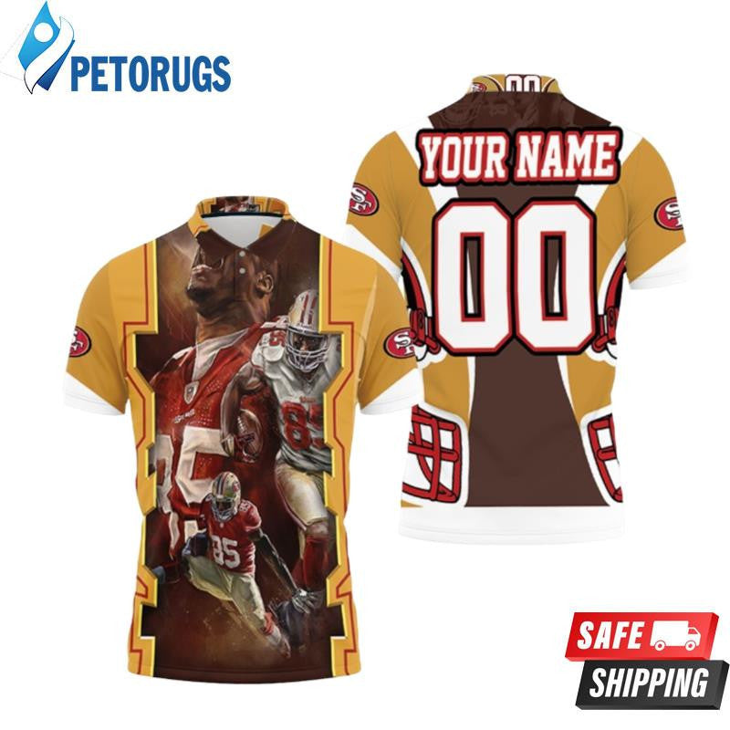 San Francisco 49ers 2021 Players Custom Name & Number Printed Polo Shirt
