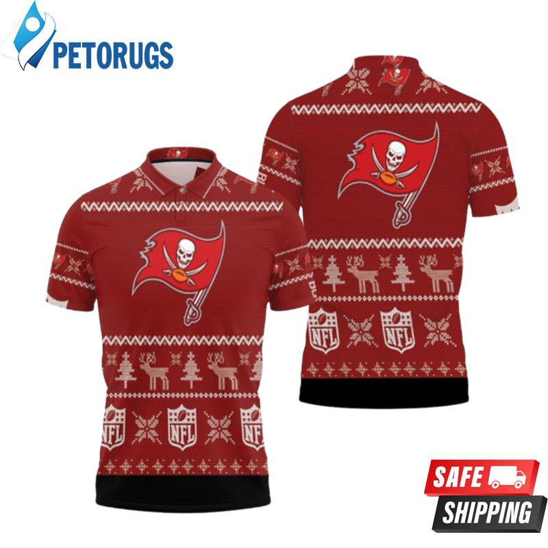 Tampa Bay Buccaneers Ugly Sweat Christmas Printed Polo Shirt