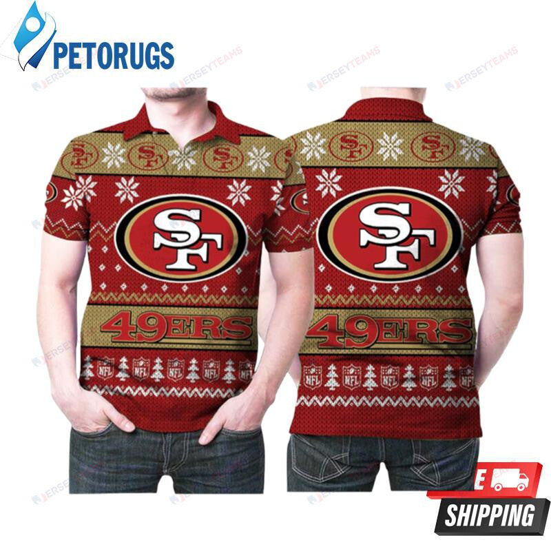 San Francisco 49ers Logo Ugly Christmas Printed Polo Shirt