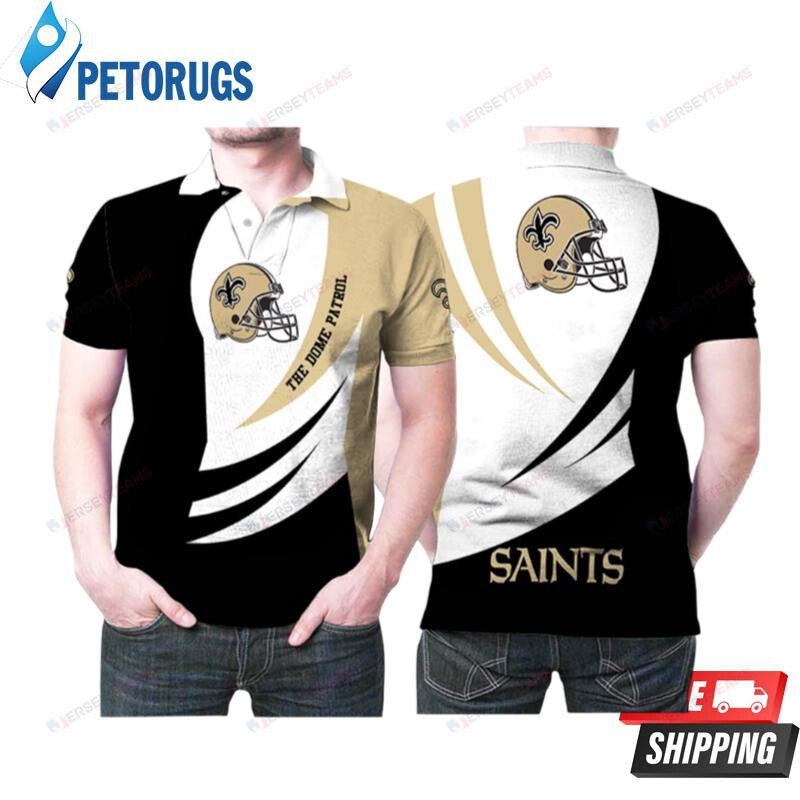 New Orleans Saints Helmet Logo The Dome Patrol Designed Printed Polo Shirt