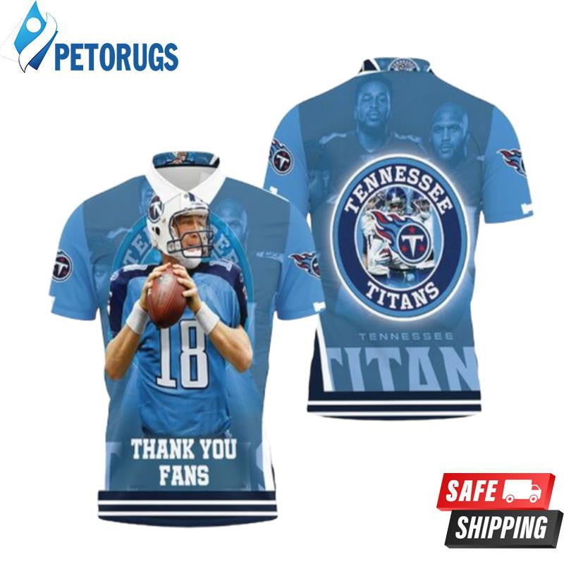 Josh Stewart 18 Tennessee Titans Super Bowl 2021 Afc South Division Printed Polo Shirt