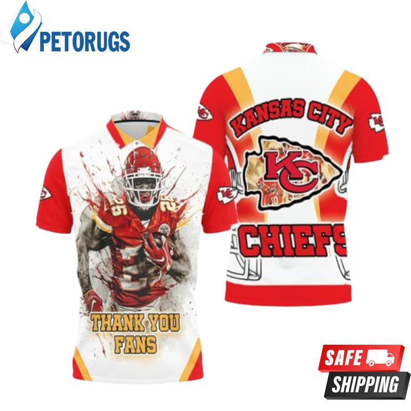 Damien Williams 26 Kansas City Chiefs Printed Polo Shirt