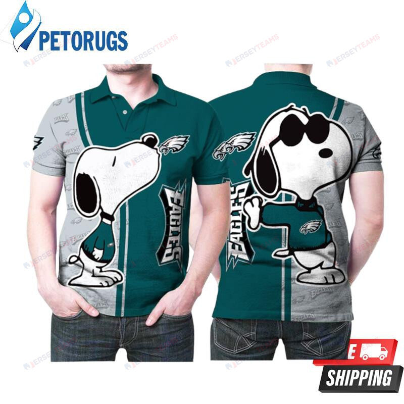 Snoopy Kiss Philadelphia Eagles Logo Printed Polo Shirt