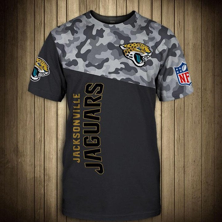 Jacksonville Jaguars All Over Print T-Shirt - Black Camo