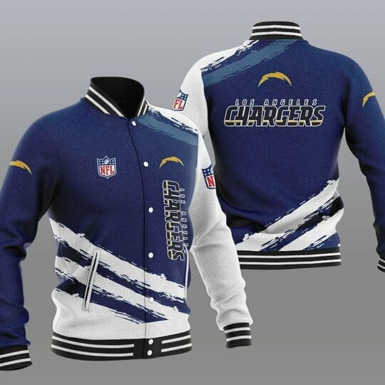 Los Angeles Chargers Blue White - AOP Varsity Jacket - All-Over-Printed Jacket