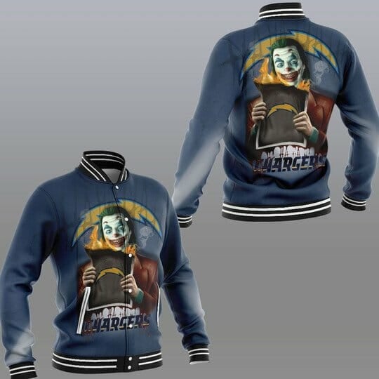 Los Angeles Chargers Joker Navy Blue - AOP Varsity Jacket - All-Over-Printed Jacket