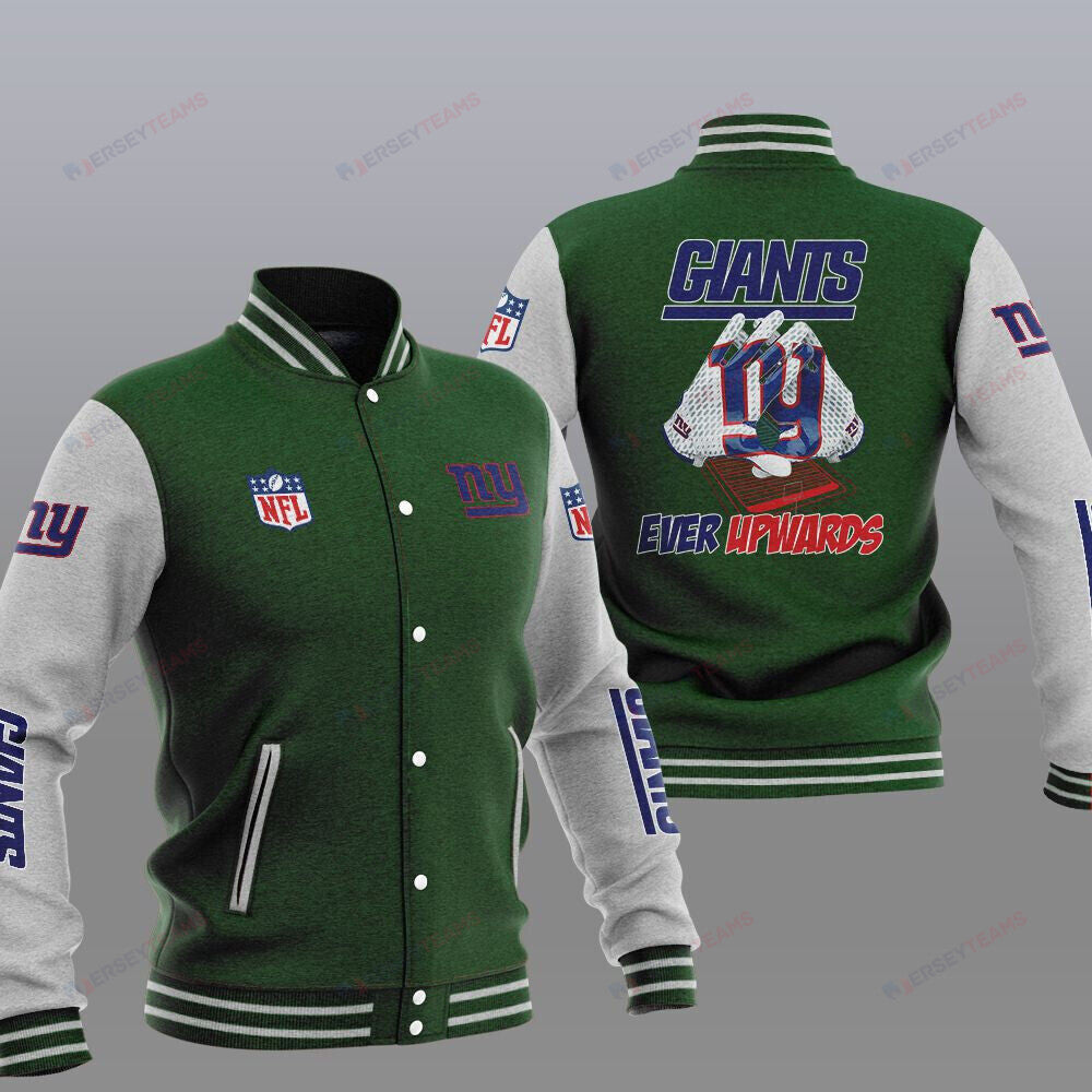 New York Giants Green Ever Upwards - AOP Varsity Jacket - All-Over-Printed Jacket