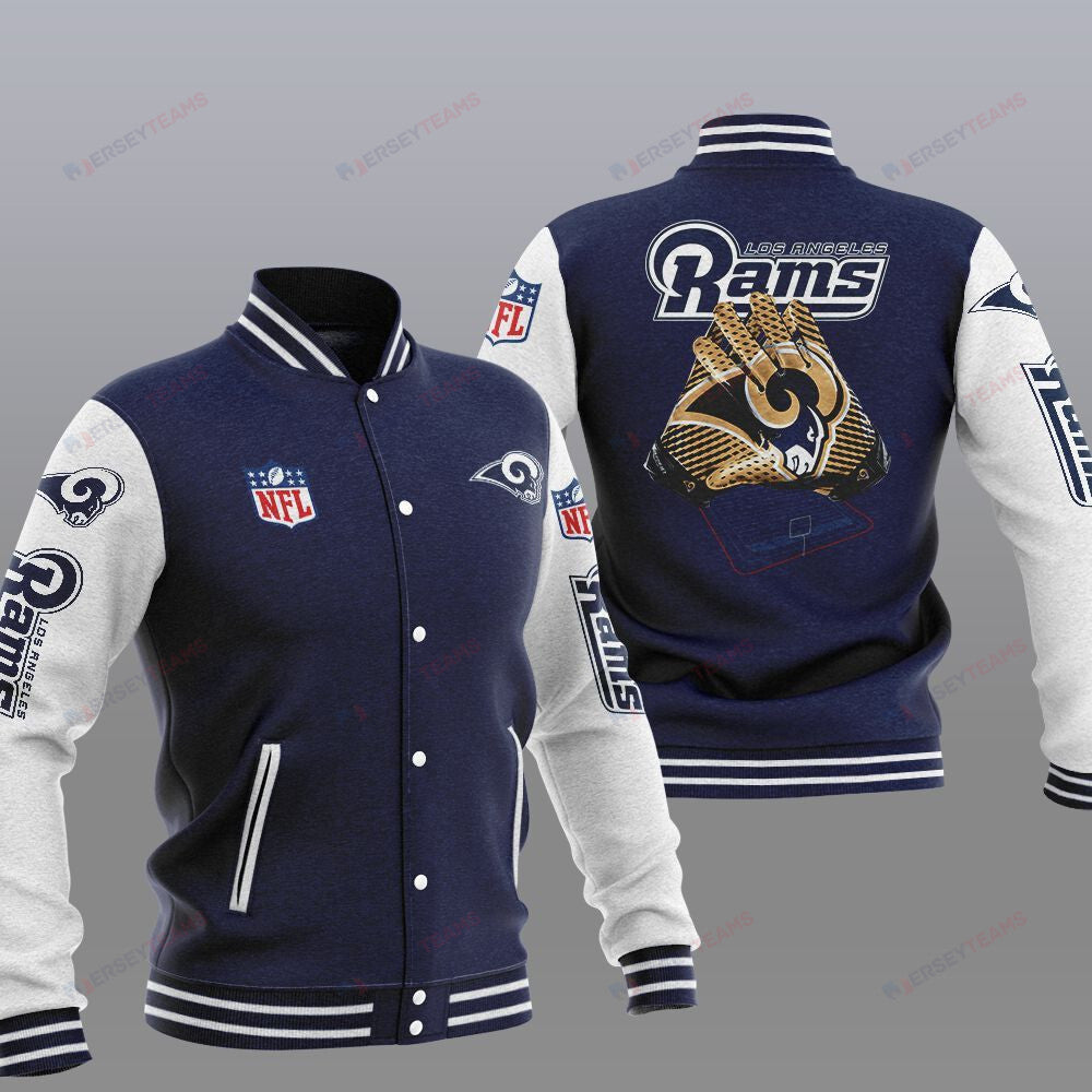Los Angeles Rams Standard Edition Dark Blue - AOP Varsity Jacket - All-Over-Printed Jacket
