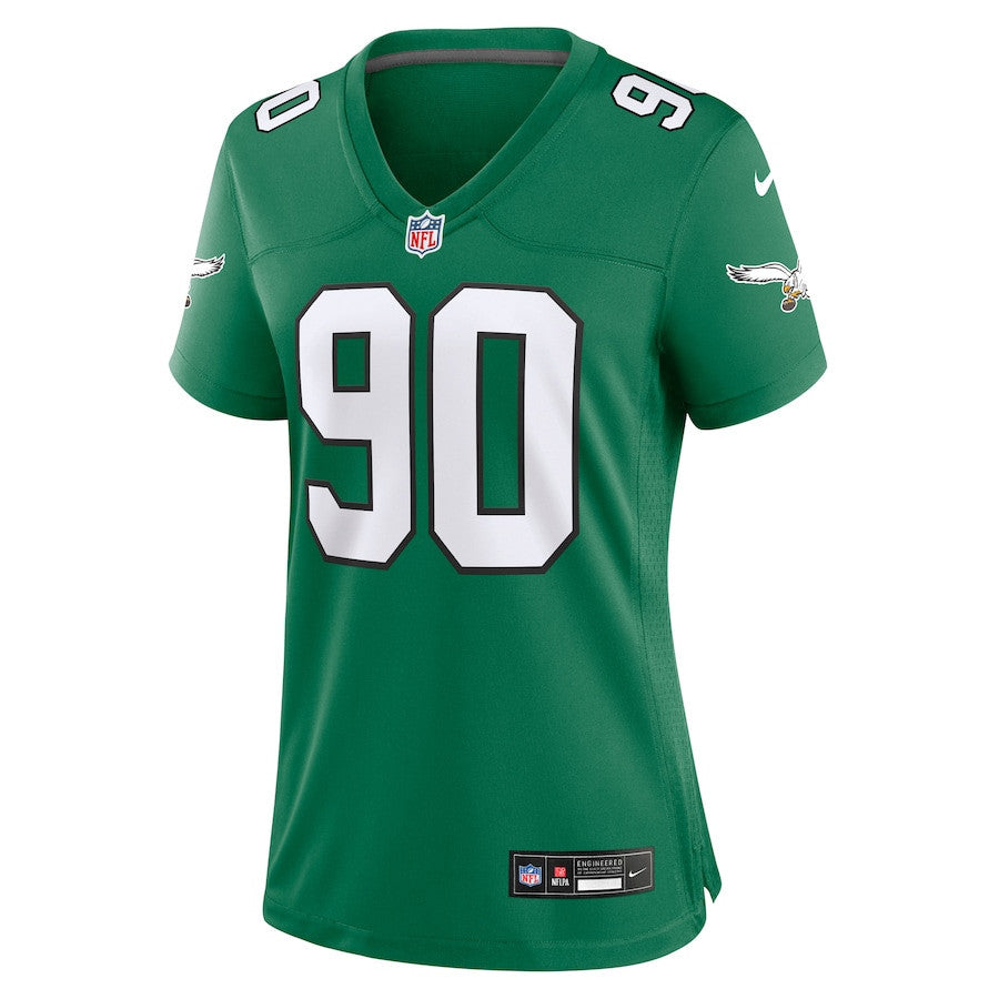 Mike Golic 90 Philadelphia Eagles Women Alternate Game Jersey - Kelly Green