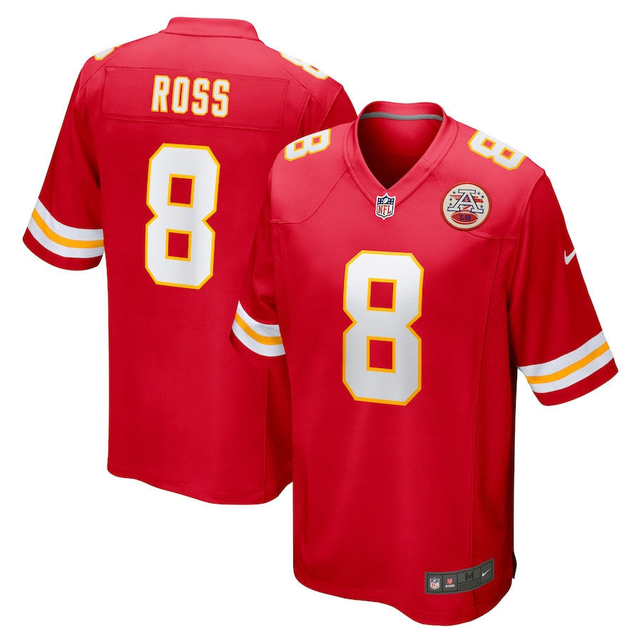 Justyn Ross 8 Kansas City Chiefs Men Home Game Jersey - Red