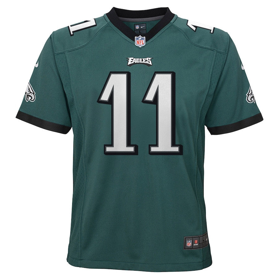 A.J. Brown 11 Philadelphia Eagles YOUTH Game Jersey - Green