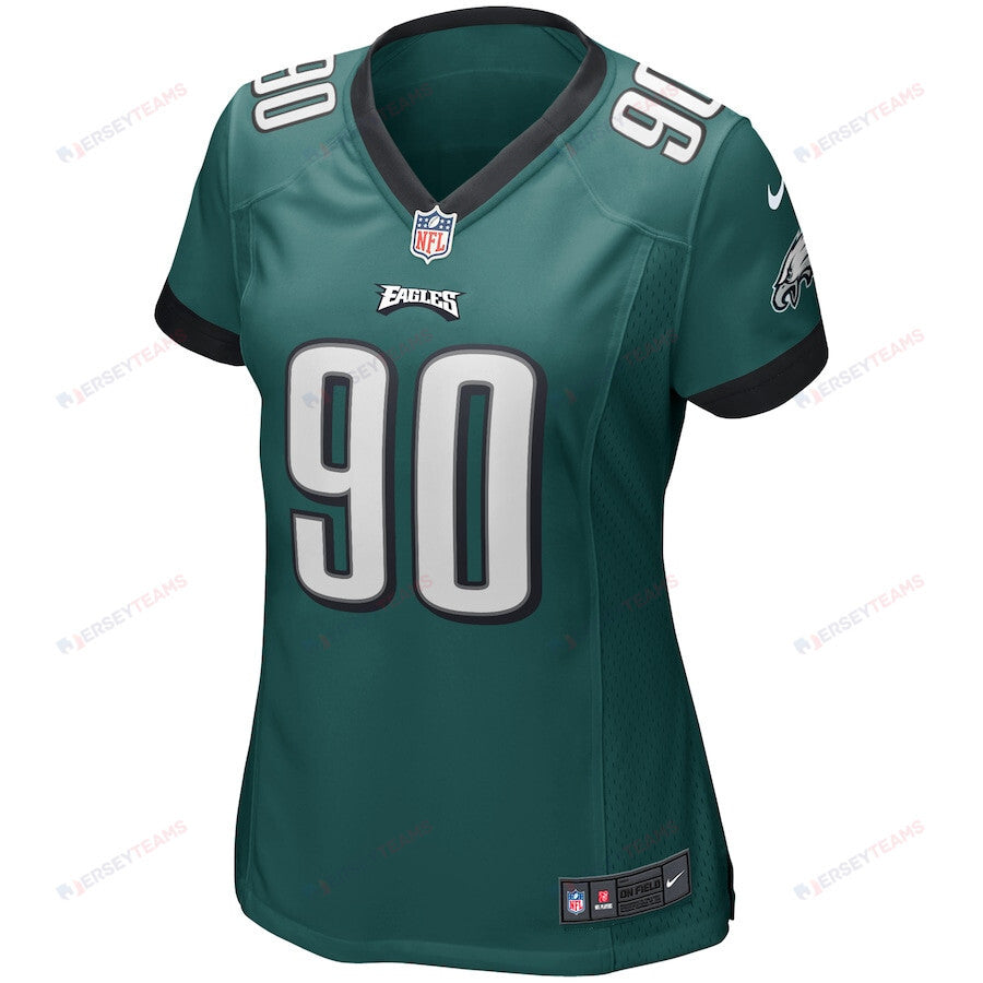 Mike Golic 90 Philadelphia Eagles Women Game Retired Jersey - Midnight Green