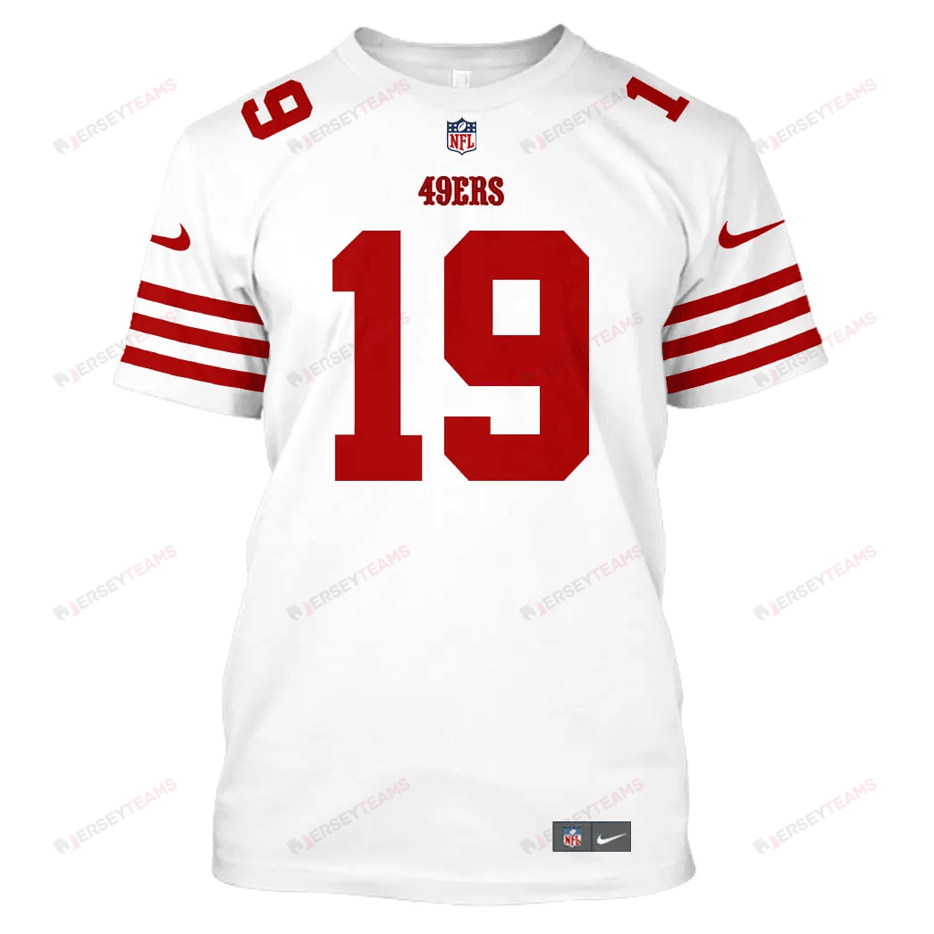 Deebo Samuel 19 San Francisco 49ers All Over Print T-shirt - White