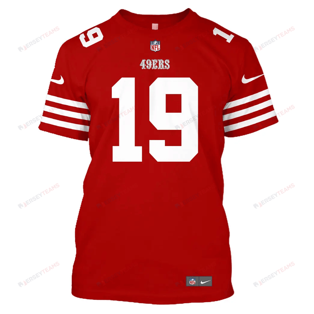 Deebo Samuel 19 San Francisco 49ers All Over Print T-shirt - Scarlet
