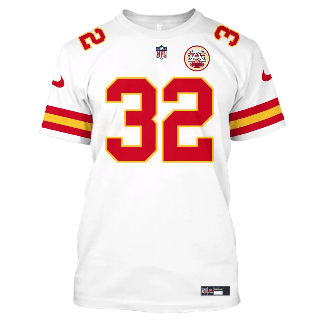Nick Bolton 32 Kansas City Chiefs All Over Print T-shirt - White
