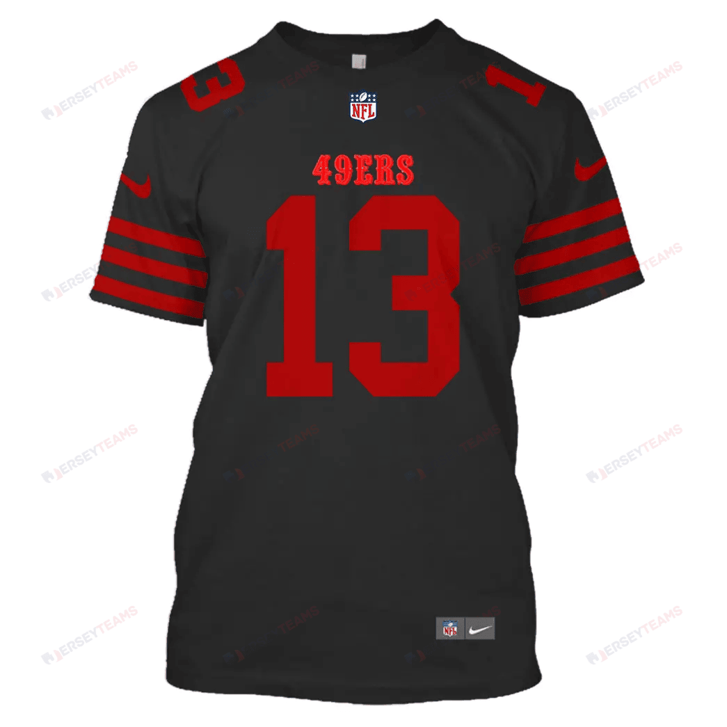 Brock Purdy 13 San Francisco 49ers All Over Print T-shirt - Black