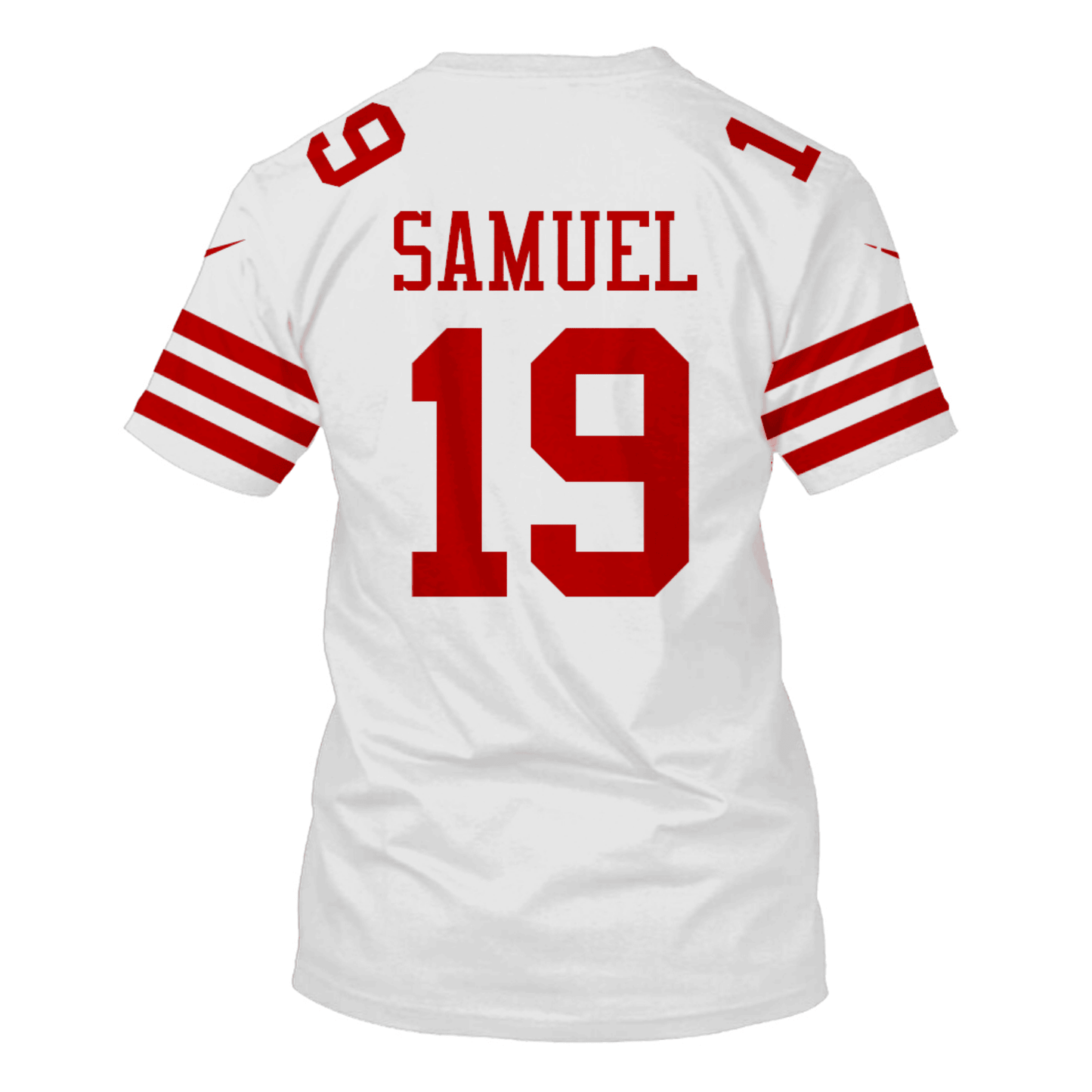 Deebo Samuel 19 San Francisco 49ers Super Bowl LVIII All Over Print T-shirt - White
