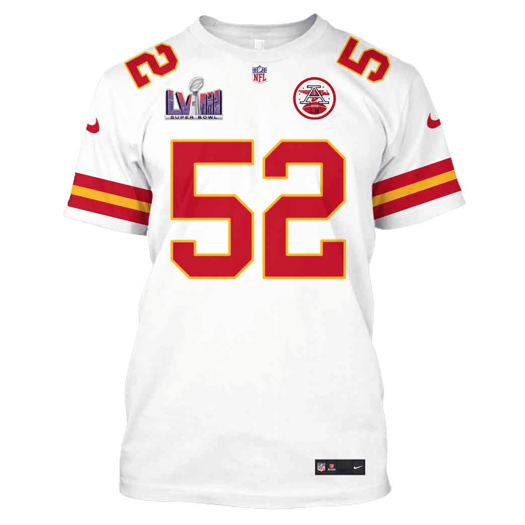 Creed Humphrey 52 Kansas City Chiefs Super Bowl LVIII All Over Print T-shirt - White