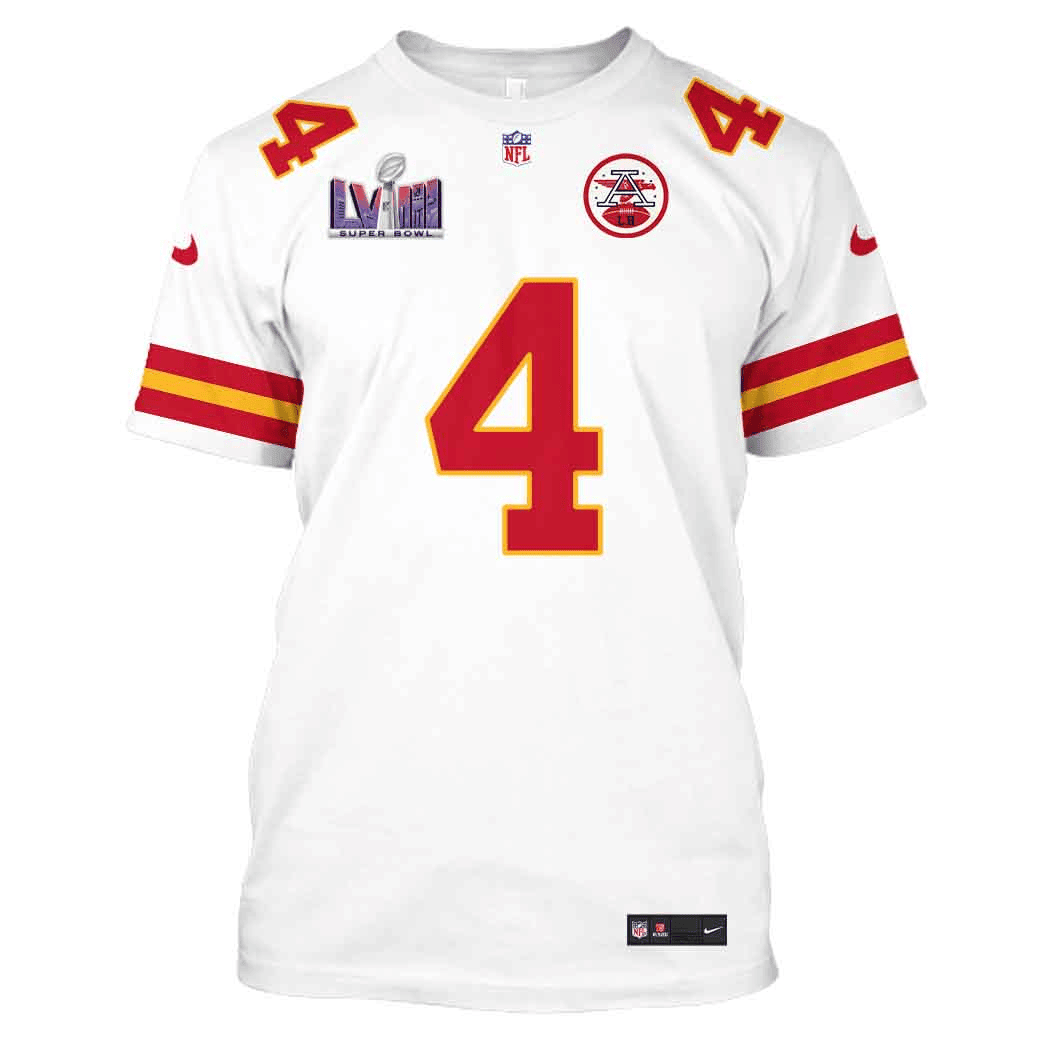Rashee Rice 4 Kansas City Chiefs Super Bowl LVIII All Over Print T-shirt - White