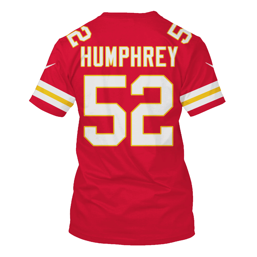 Creed Humphrey 52 Kansas City Chiefs Super Bowl LVIII All Over Print T-shirt - Red