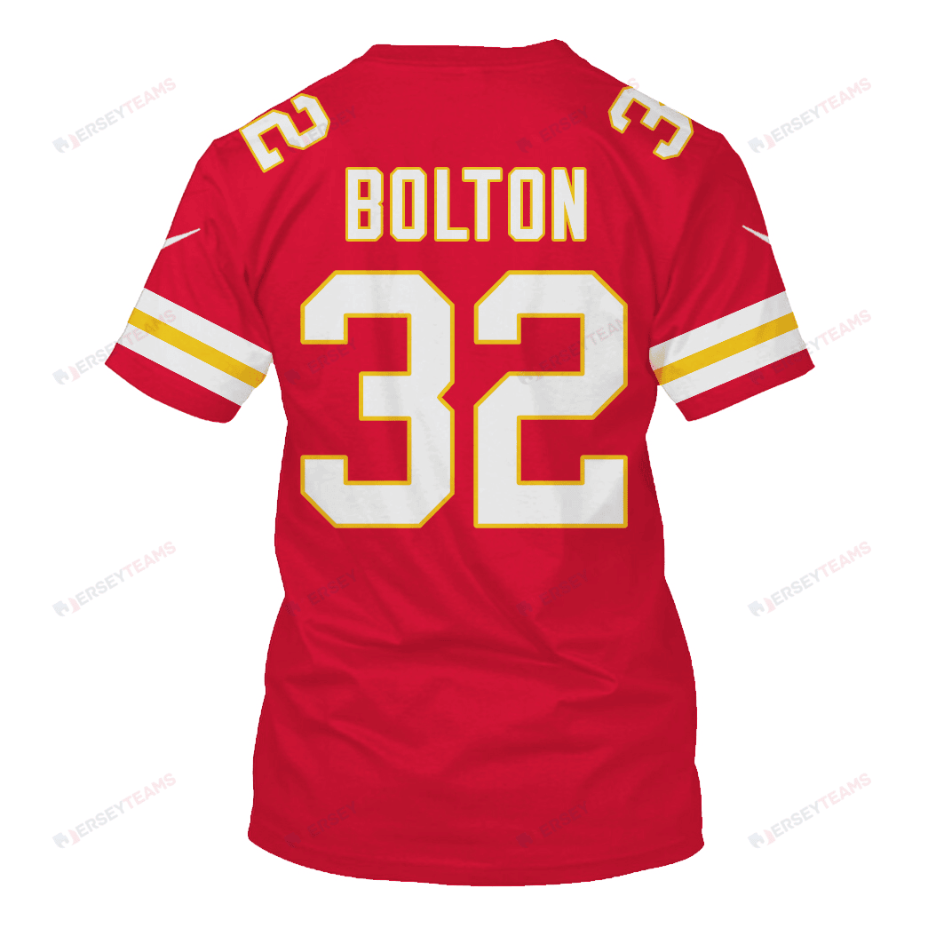 Nick Bolton 32 Kansas City Chiefs Super Bowl LVIII All Over Print T-shirt - Red