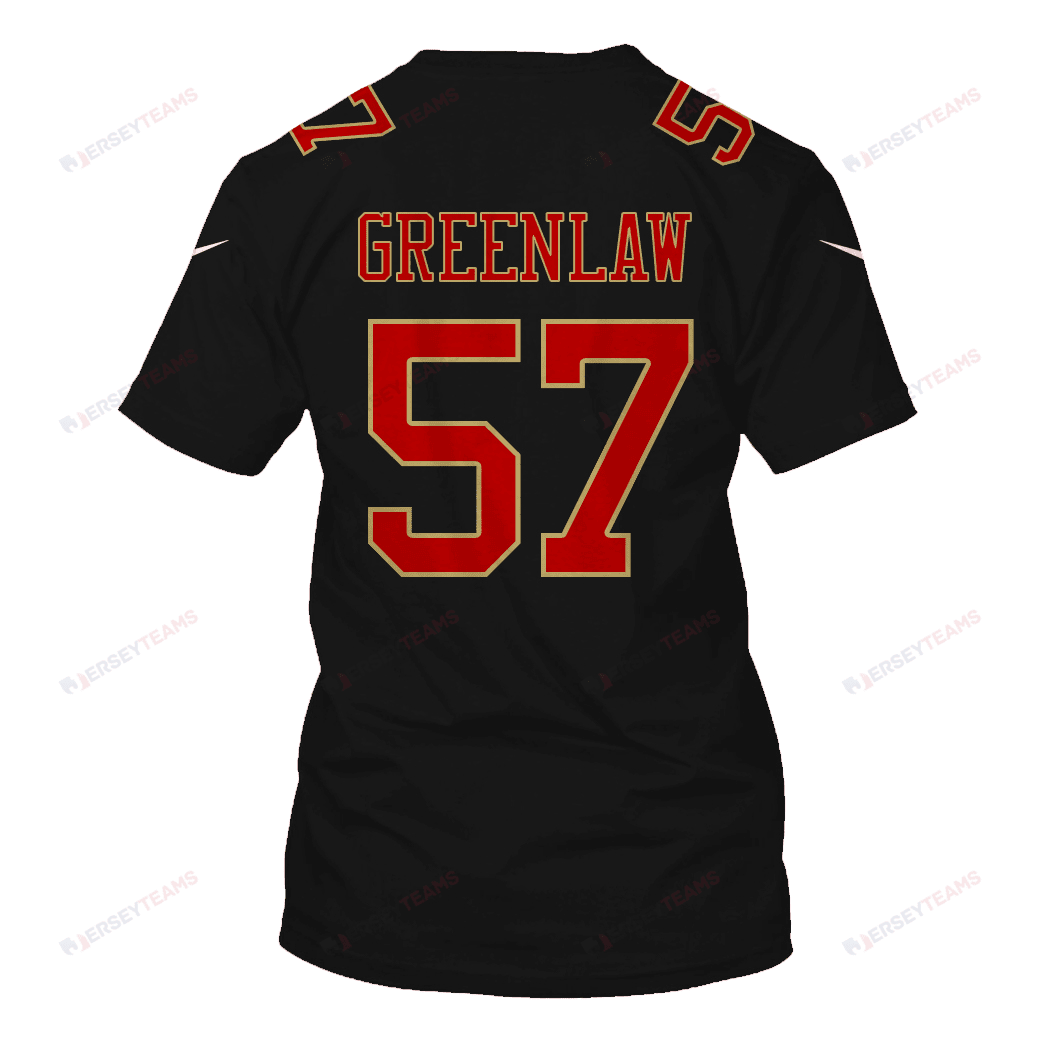 Dre Greenlaw 57 San Francisco 49ers Super Bowl LVIII All Over Print T-shirt - Black