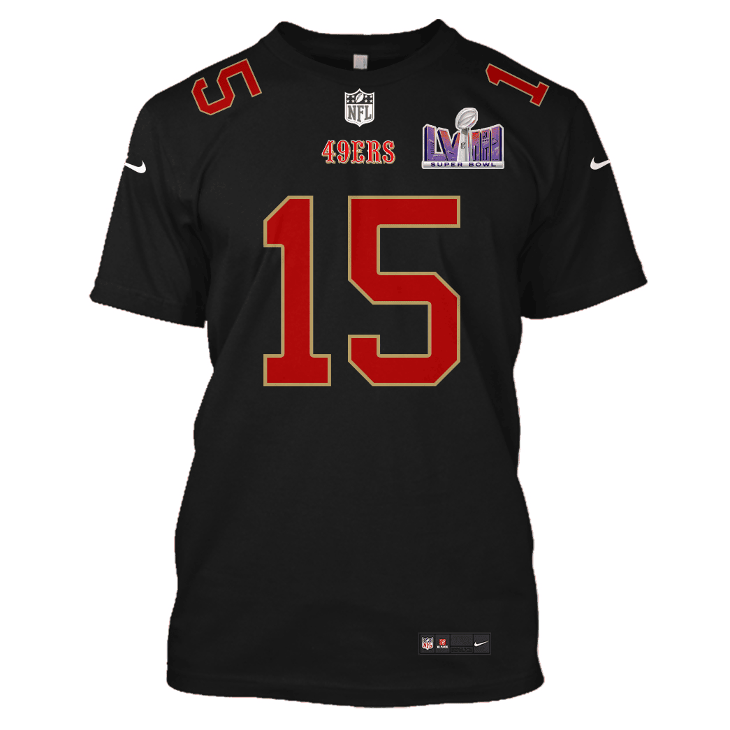 Jauan Jennings 15 San Francisco 49ers Super Bowl LVIII All Over Print T-shirt - Black