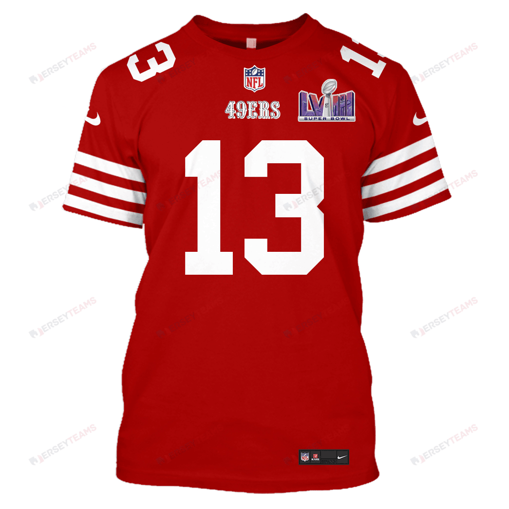 Brock Purdy 13 San Francisco 49ers Super Bowl LVIII All Over Print T-shirt - Scarlet