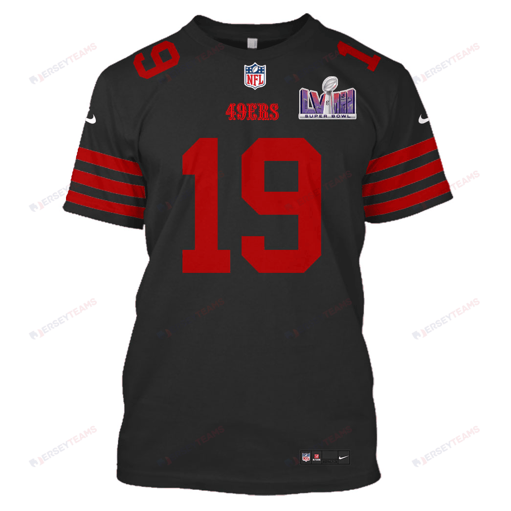 Deebo Samuel 19 San Francisco 49ers Super Bowl LVIII All Over Print T-shirt - Black