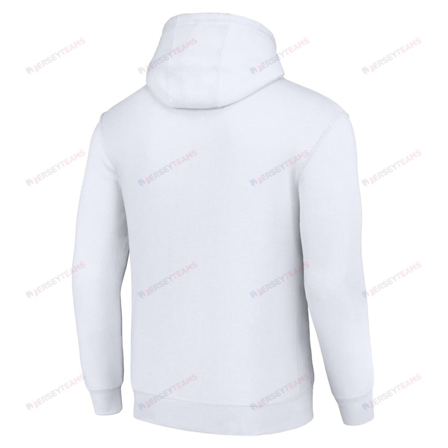Los Angeles Rams Half Helmet Logo Pullover Hoodie - White