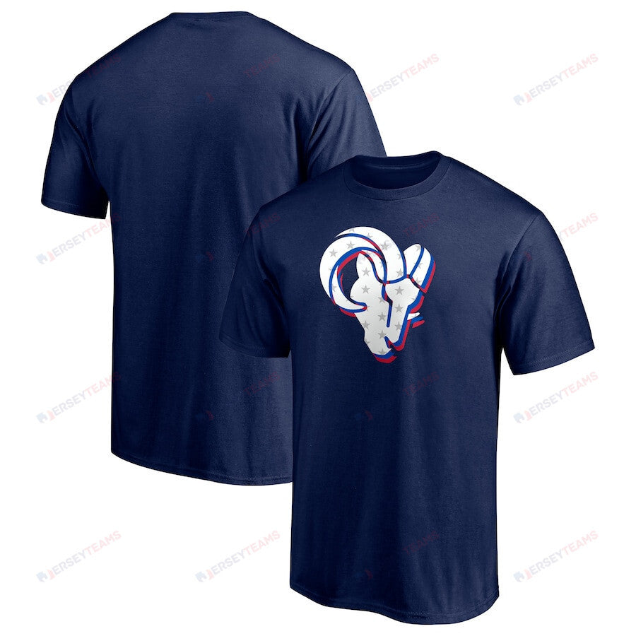 Los Angeles Rams Red White & Team T-Shirt - Navy
