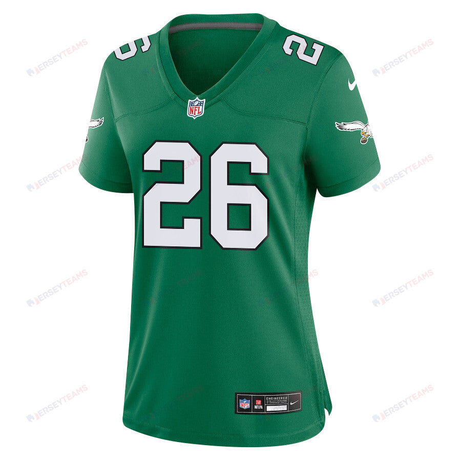 Saquon Barkley 26 Philadelphia Eagles Alternate Game Women Jersey - Kelly Green