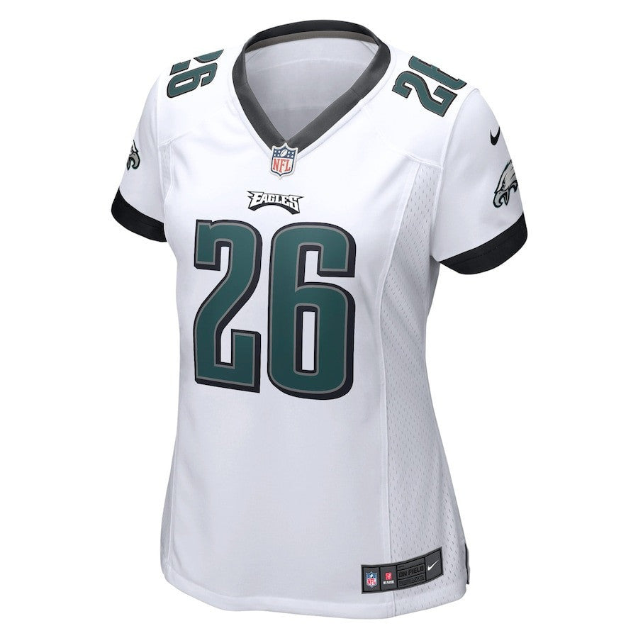 Saquon Barkley 26 Philadelphia Eagles Game Women Jersey - White