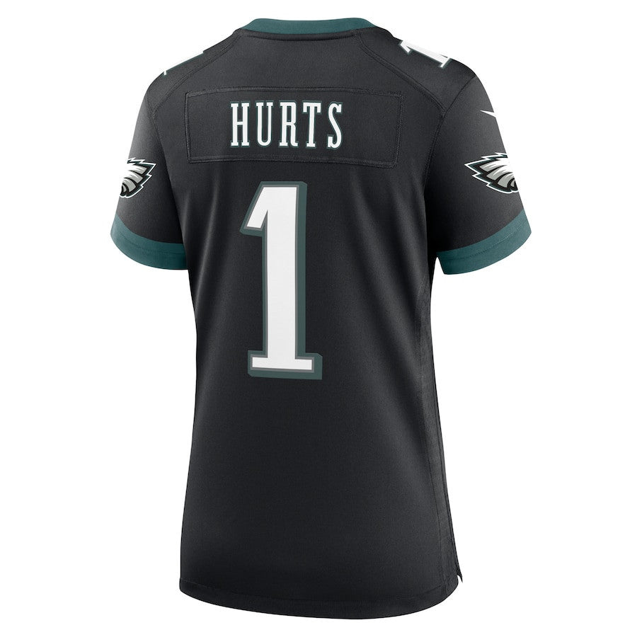 Jalen Hurts 1 Philadelphia Eagles Alternate Game Women Jersey - Black