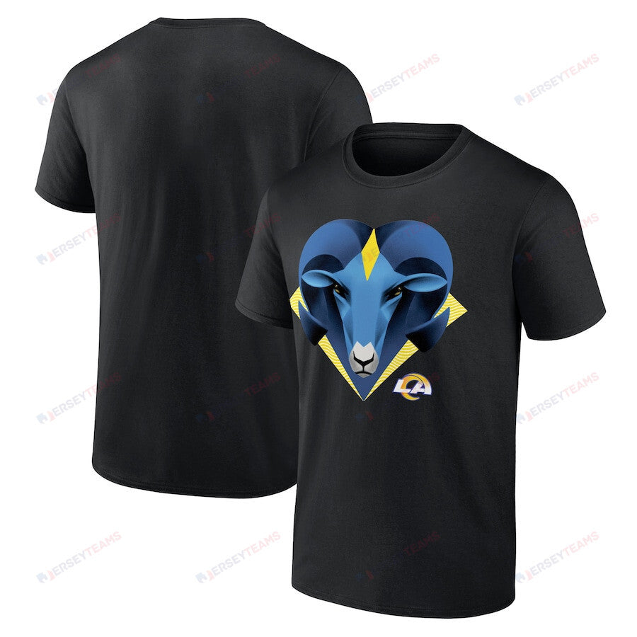 Los Angeles Rams 2024 NFL Draft Illustrated T-Shirt - Black