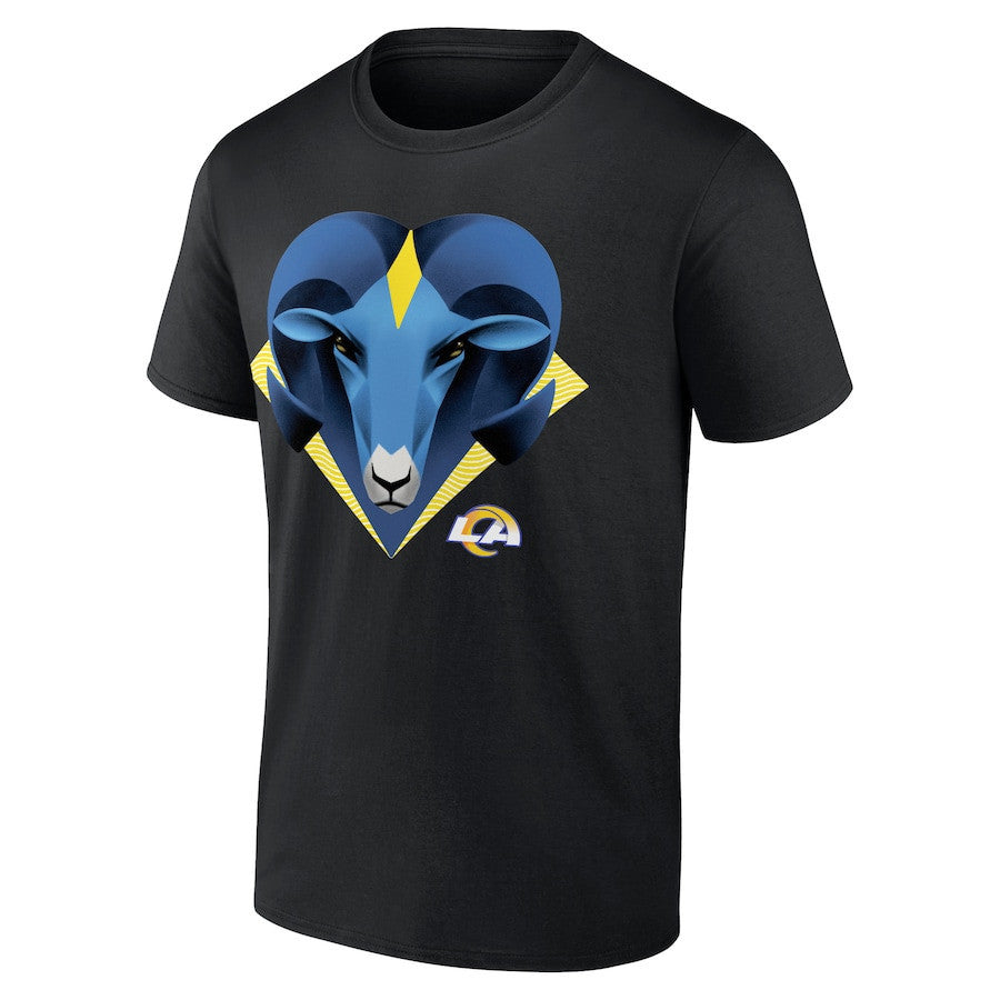 Los Angeles Rams 2024 NFL Draft Illustrated T-Shirt - Black