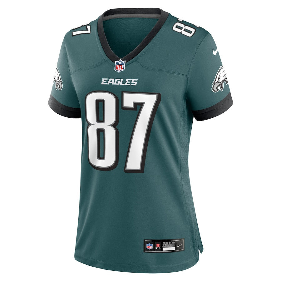 C.J. Uzomah 87 Philadelphia Eagles Women Team Game Jersey - Midnight Green