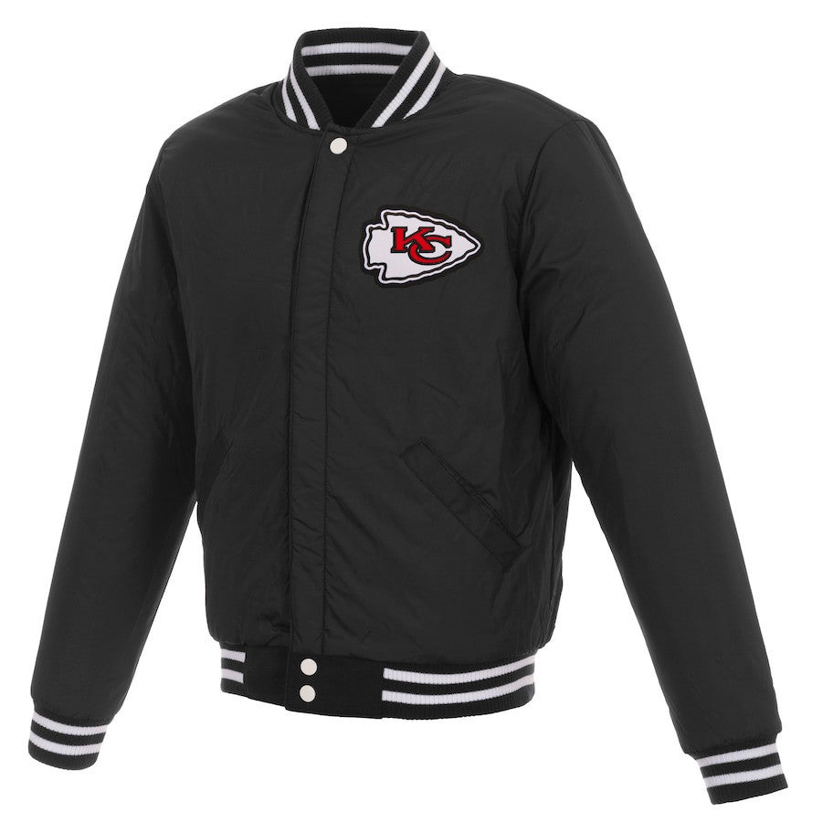Kansas City Chiefs Reversible Fleece Full-Snap Jacket - Men's Black