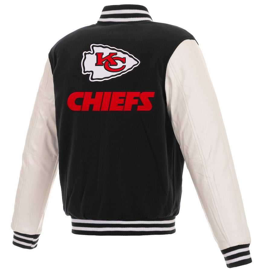 Kansas City Chiefs Reversible Fleece Full-Snap Jacket - Men's Black