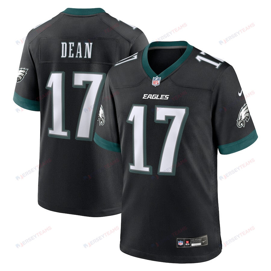 Nakobe Dean 17 Philadelphia Eagles Alternate Game Men Jersey - Black
