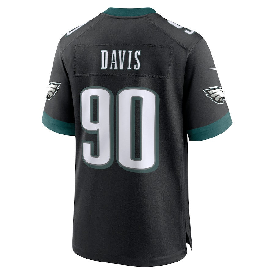 Jordan Davis 90 Philadelphia Eagles Alternate Game Men Jersey - Black