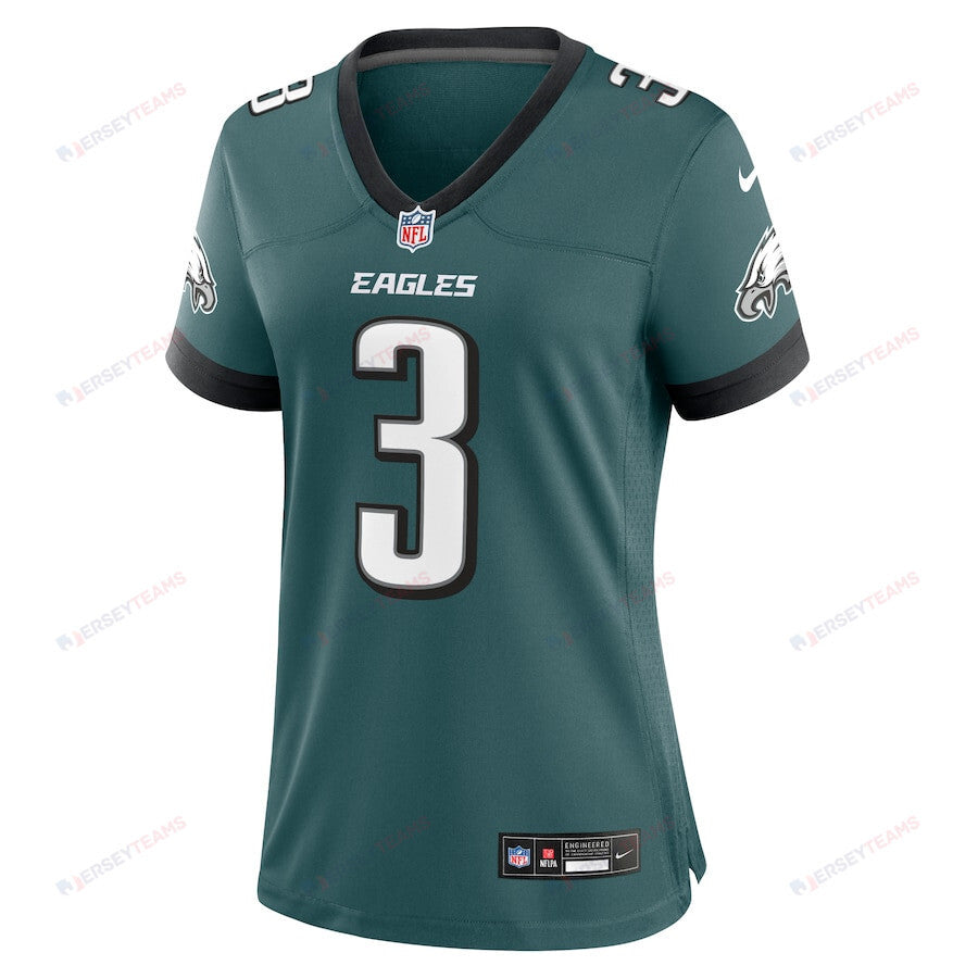 Nolan Smith 3 Philadelphia Eagles Women's Team Game Jersey - Midnight Green