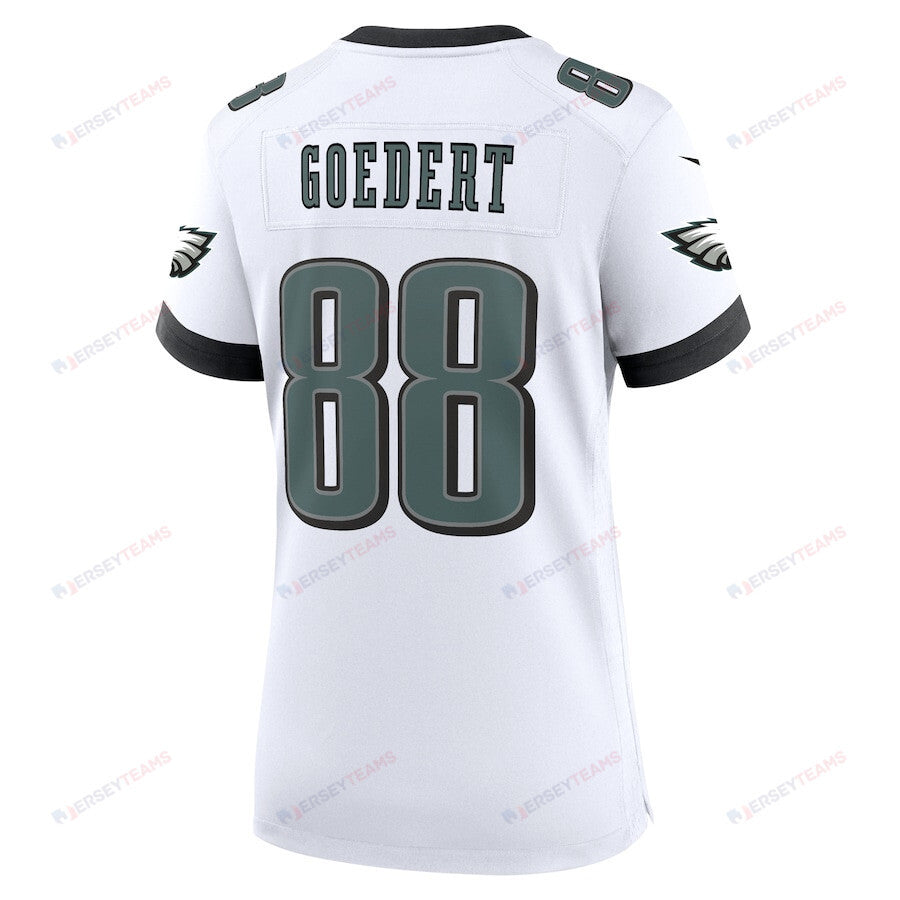 Dallas Goedert 88 Philadelphia Eagles White Game Women Jersey - White