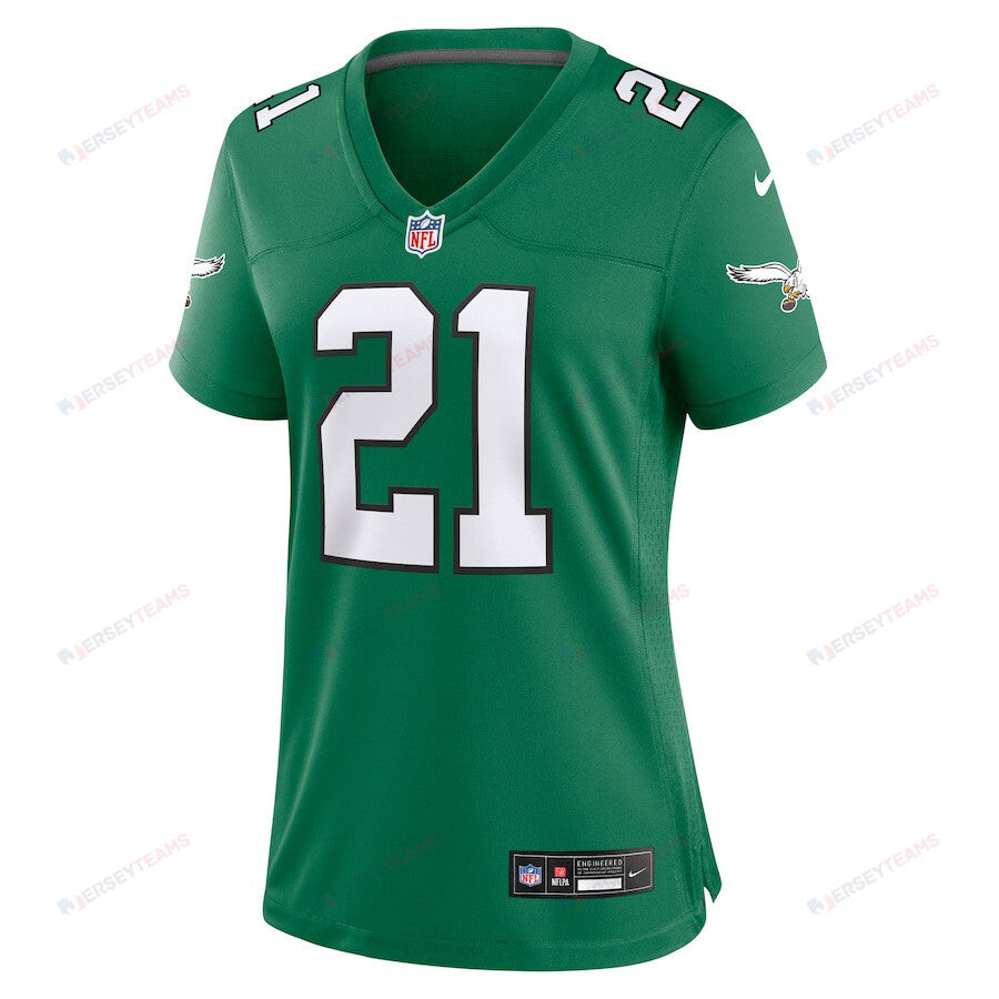 Eric Allen 21 Philadelphia Eagles Women's Alternate Game Jersey - Kelly Green
