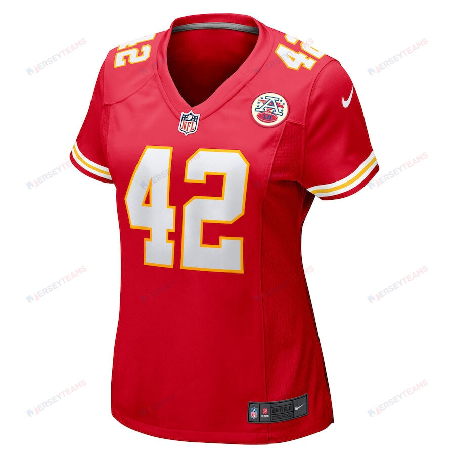 Carson Steele 42 Kansas City Chiefs Women's Game Jersey - Red