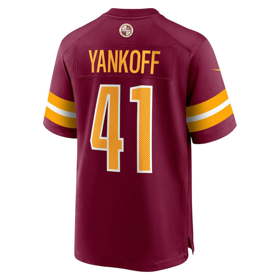 Colson Yankoff 41 Washington Commanders Game Men Jersey - Burgundy