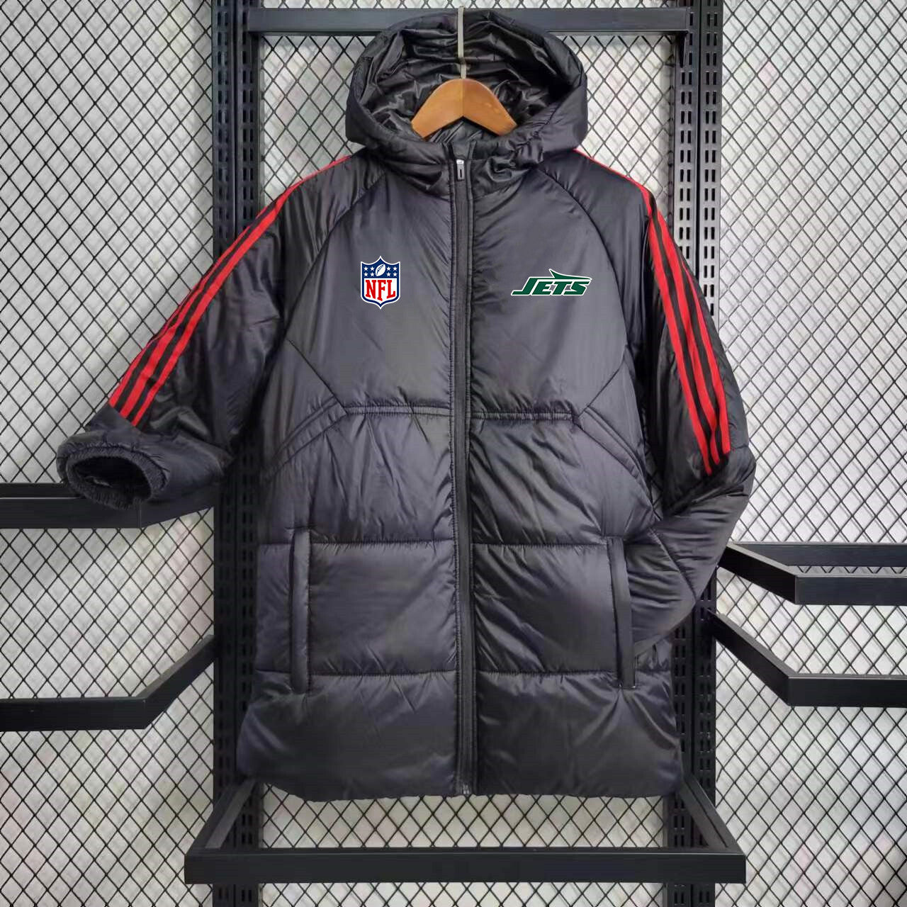 New York Jets Puffer Coat Down Jacket - Black