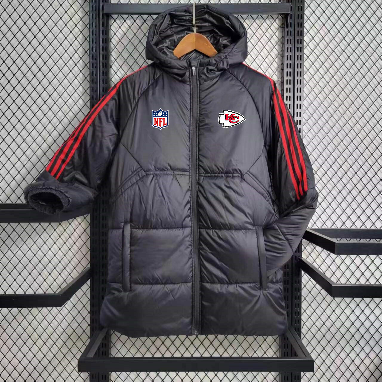 Kansas City Chiefs Puffer Coat Down Jacket - Black