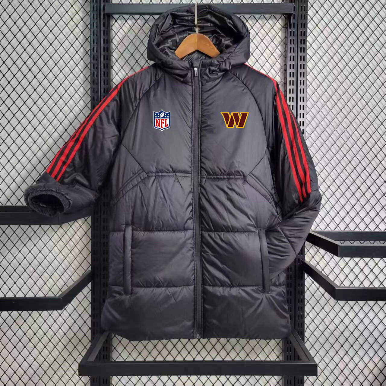 Washington Commanders Puffer Coat Down Jacket - Black