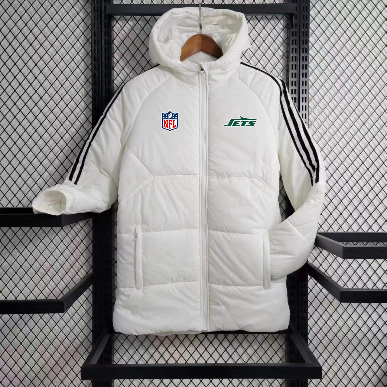New York Jets Puffer Coat Down Jacket - White